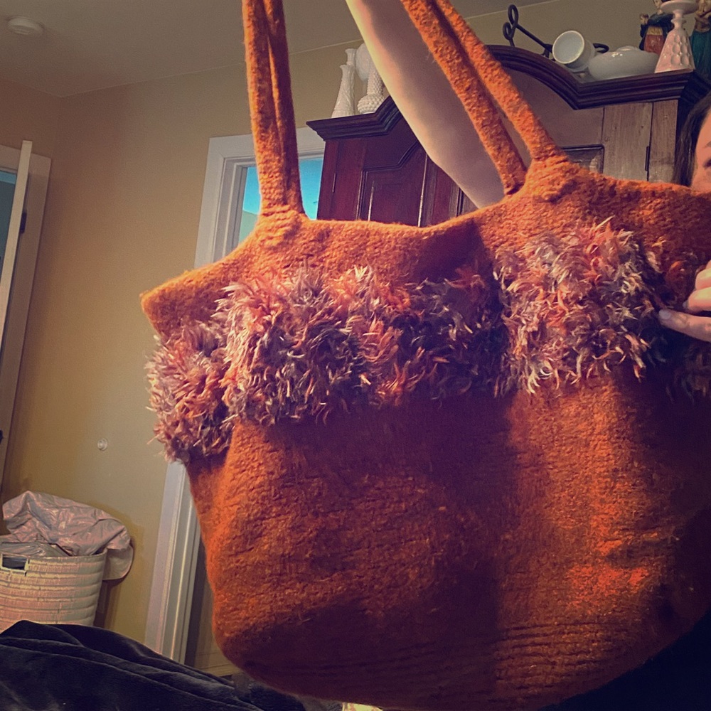 Extra large handmade wool bag